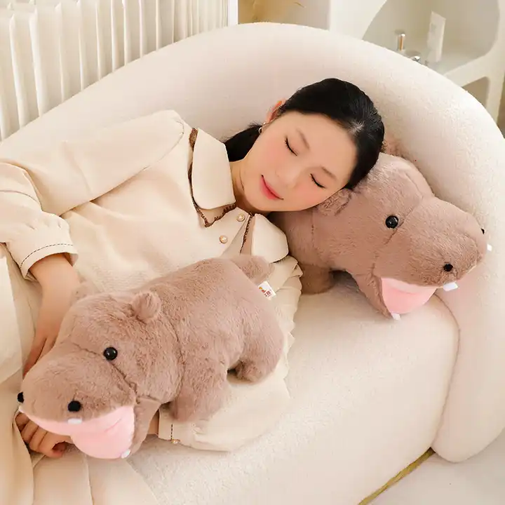 Customized New Stuffed Animal Kids Toy Soft Pillow Hippo Plush Toy 6