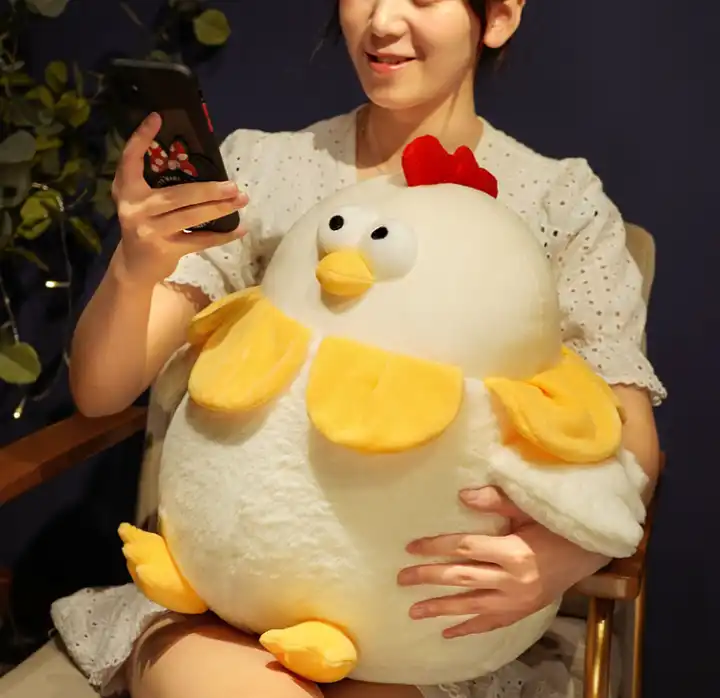 Big Size Kawaii Yellow Fat Chicken Plush Toys Figurine Chick Stuffed Toys Baby Birthday Gift Pillow 4