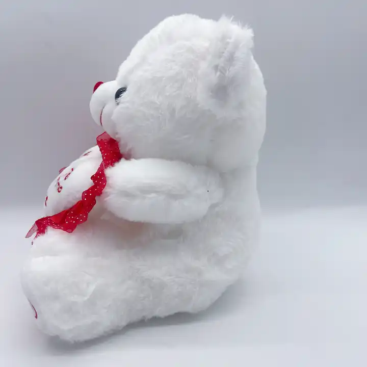 Customized stuffed bear plush toys holding a heart for Valentine's gifts 3