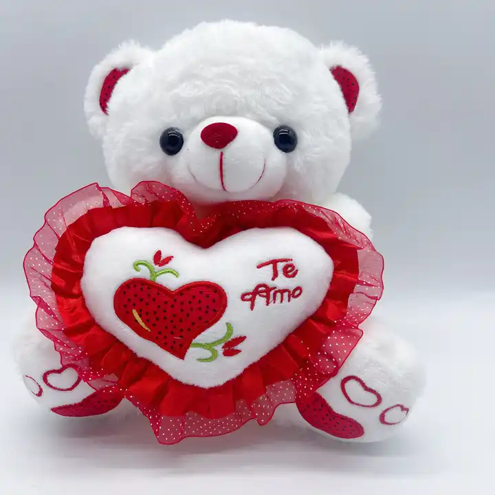 Customized stuffed bear plush toys holding a heart for Valentine's gifts 2