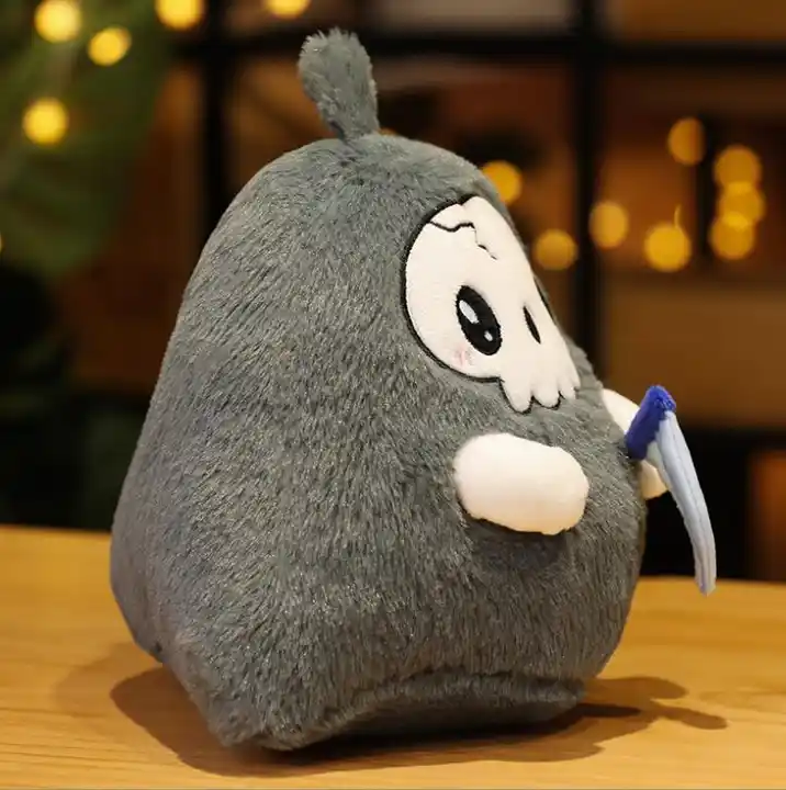 Halloween Cartoon Kawaii Cute Skull Grim Reaper Plush Toys Ghost Cushion Die Doll Decor Christmas Gift 5
