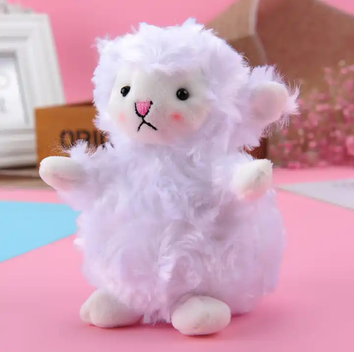 12cm Soft Cute Little Sheep Plush Pendant Stuffed Toys Sheep Doll Plush Backpack Keychain 4