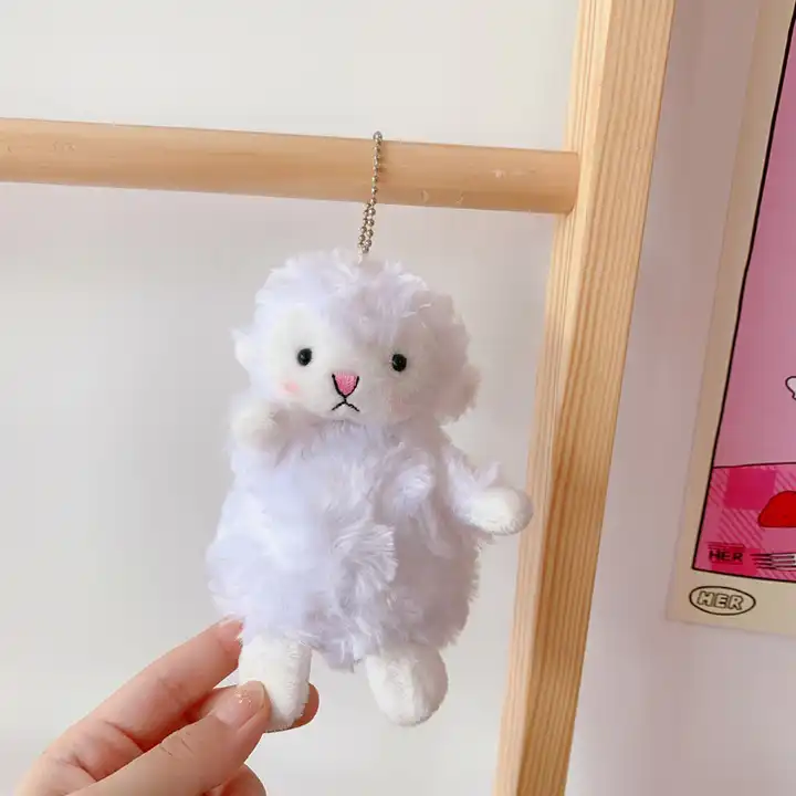 12cm Soft Cute Little Sheep Plush Pendant Stuffed Toys Sheep Doll Plush Backpack Keychain 3