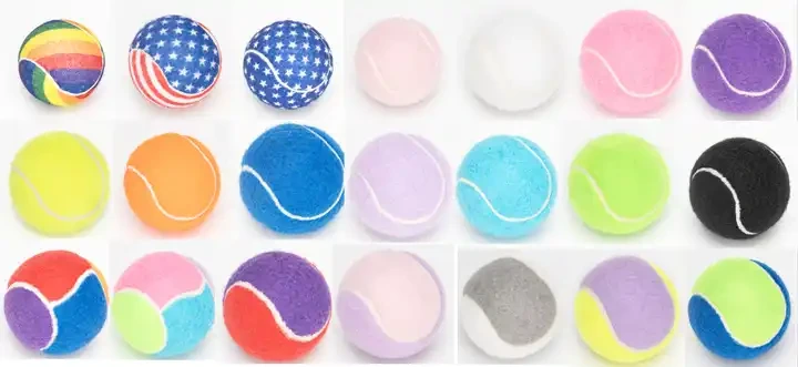 Custom logo Eco-Friendly Throwing Dog Chew Toys Wholesale Rubber Pet Tennis Balls interactive Dog toy ball 1