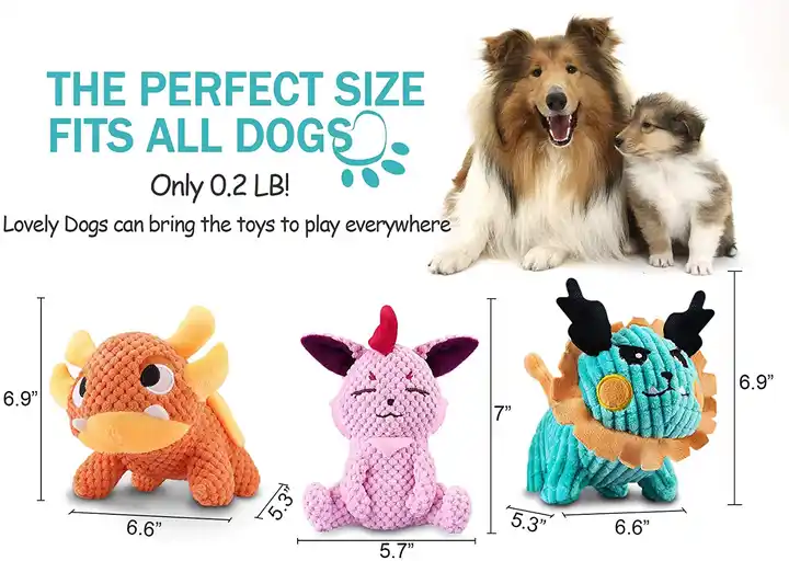 Cheap Wholesale Interactive Durable Stuffed Pet Dog Toy Lombre Plush Dog Squeaker Toy 2