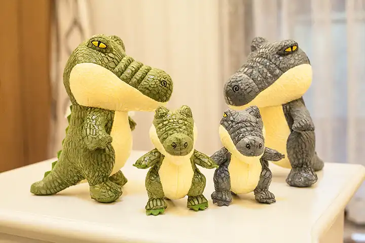 Wholesale Cool Crocodile Plush Stuffed Animal Doll Bag Key Ring Cute Little Crocodile Toys 4