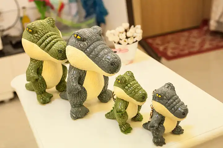 Wholesale Cool Crocodile Plush Stuffed Animal Doll Bag Key Ring Cute Little Crocodile Toys 5