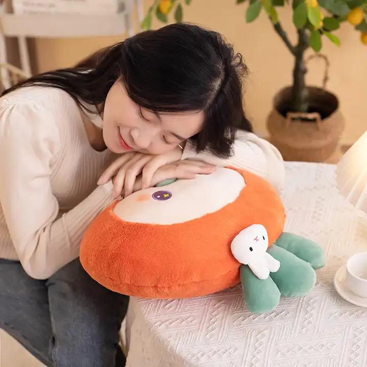 New Design Cartoon Turnip Rabbit Throw Pillow Car Sofa Cushion Nap Pillow Stuffed Animal Toy 4