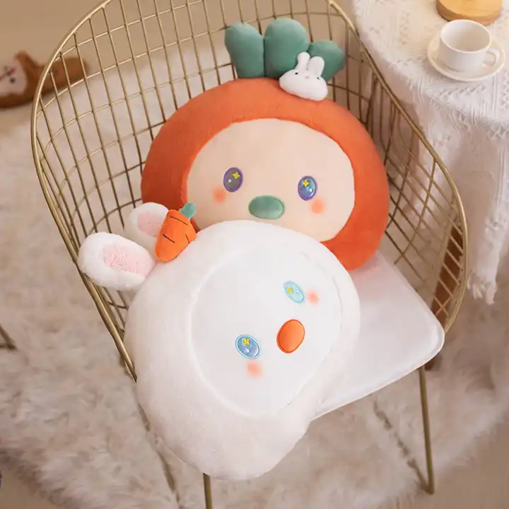 New Design Cartoon Turnip Rabbit Throw Pillow Car Sofa Cushion Nap Pillow Stuffed Animal Toy 6