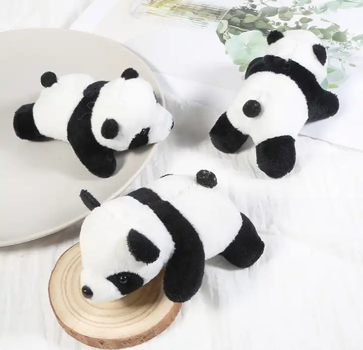 Kawaii Panda Bear Brooch Plush Panda Pins Animal Brooches Soft Plush Toy Pin Love Panda Jewelry Gifts Accessories 6
