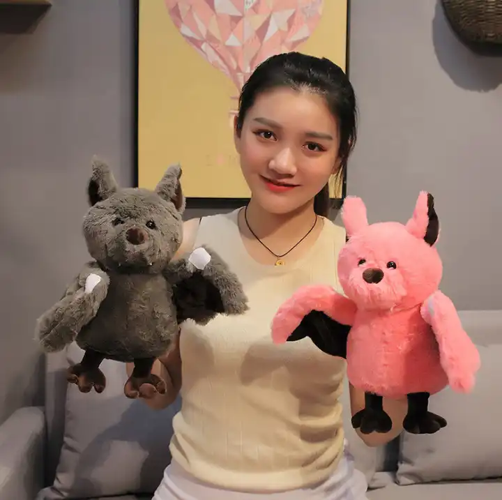 24cm Creative Cartoon Bat Plush Toys Dark Bat Baby Soft Personality Halloween Plush Toy Gift 4