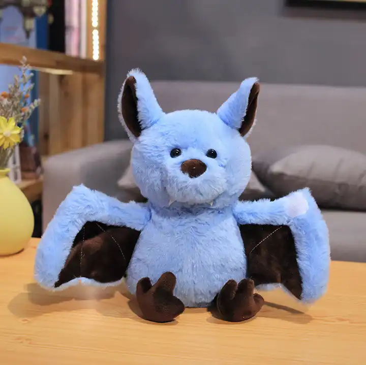 24cm Creative Cartoon Bat Plush Toys Dark Bat Baby Soft Personality Halloween Plush Toy Gift 2