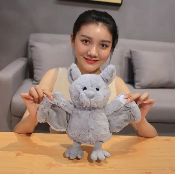 24cm Creative Cartoon Bat Plush Toys Dark Bat Baby Soft Personality Halloween Plush Toy Gift 3
