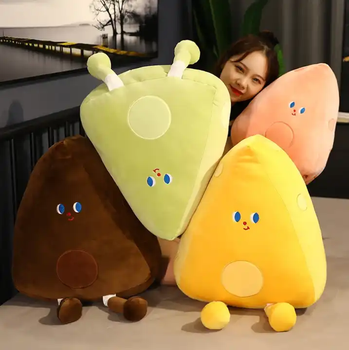 Creative Cute Cheese Plush Toys Food Plush Cake Cheese Pillow Stuffed Toy For Girls Sofa Cushion Gifts 7