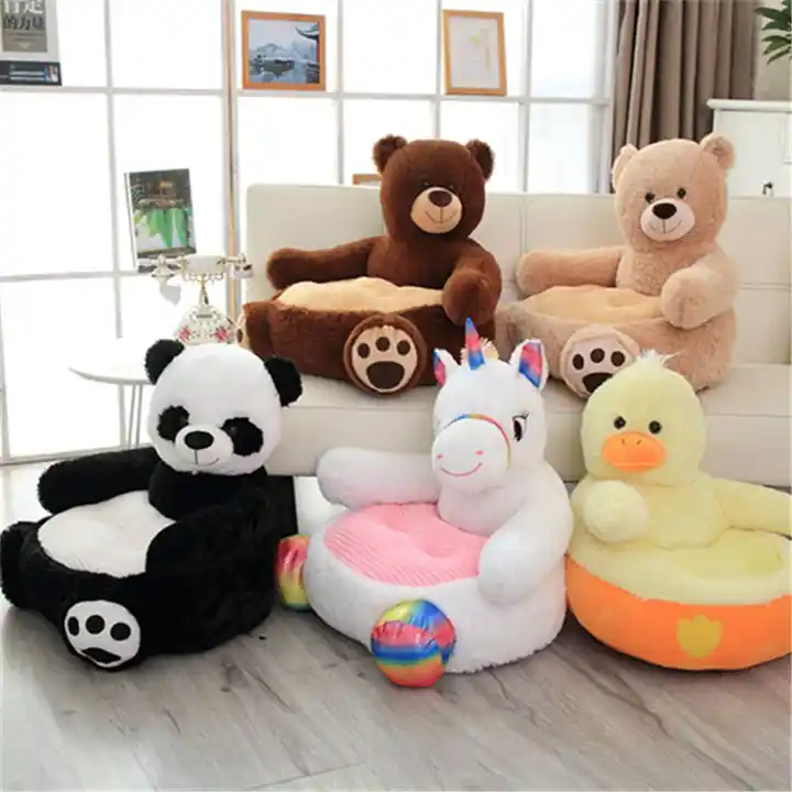 Hot sale cute teddy bear panda unicorn duck plush toy child sofa plush chair sofa soft pillow child seat gift 2