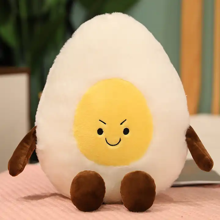 Wholesale Hot Kawaii Cartoon Mood Egg Pillow Soft Egg Plush Boiled Egg Toys 5