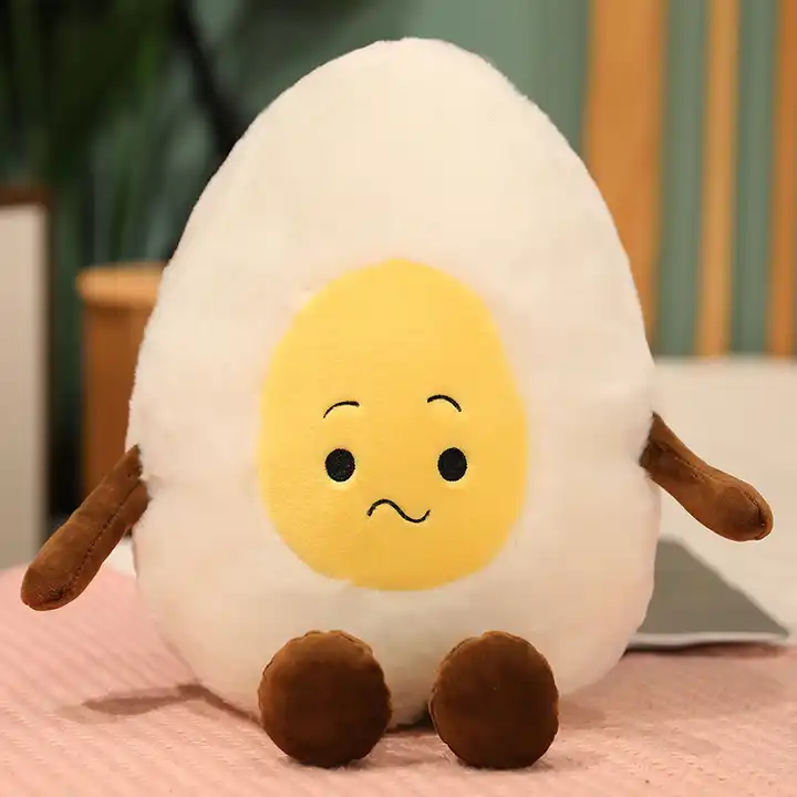 Wholesale Hot Kawaii Cartoon Mood Egg Pillow Soft Egg Plush Boiled Egg Toys 3