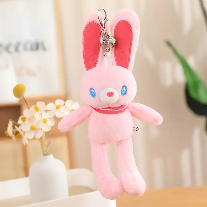 Wholesale New Bunny Long Ears Colorful Bunny Cute Cute Plush Animal Keychain 5