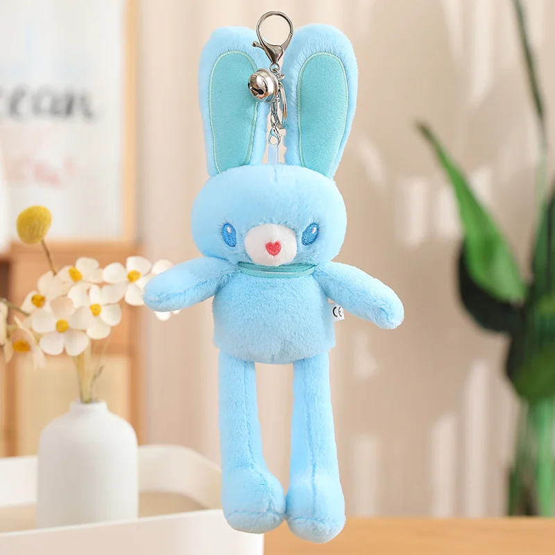 Wholesale New Bunny Long Ears Colorful Bunny Cute Cute Plush Animal Keychain 4