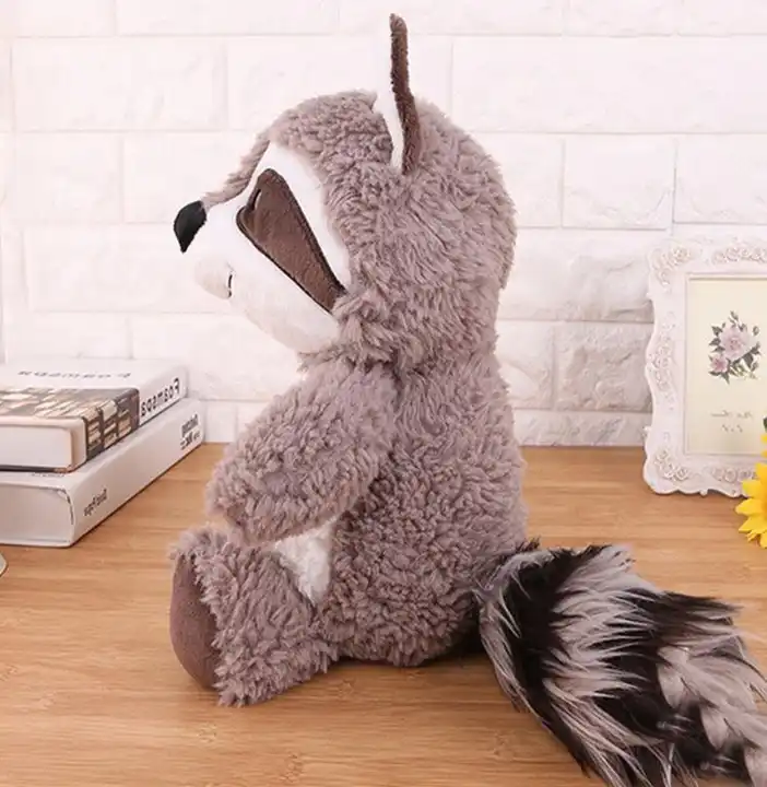 Gray Raccoon Plush Toy Cute Soft Stuffed Animals Raccoon plush Doll Pillow For Girls Children Kids Gift 3