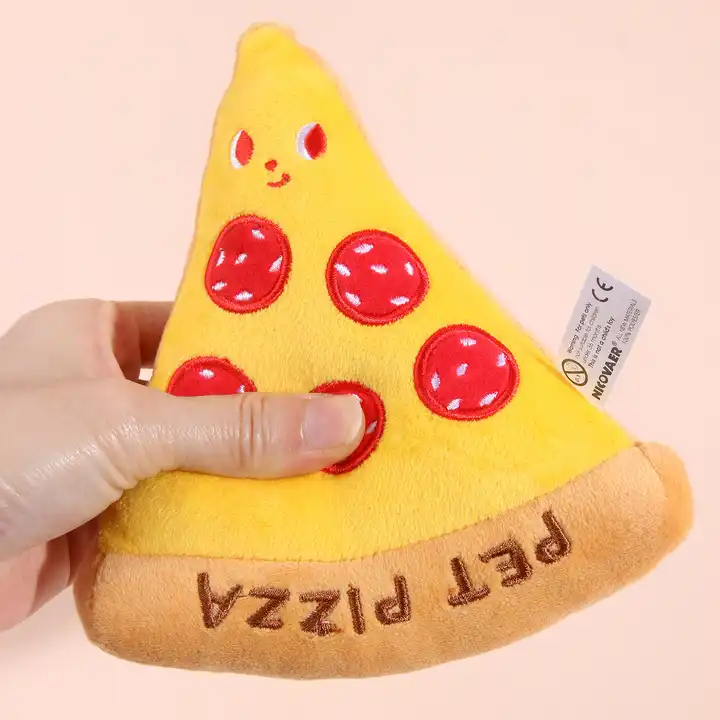 2023 Wholesale New Design Pizza Pet Squeaker Toy Pet Interactive Dog Toy 2