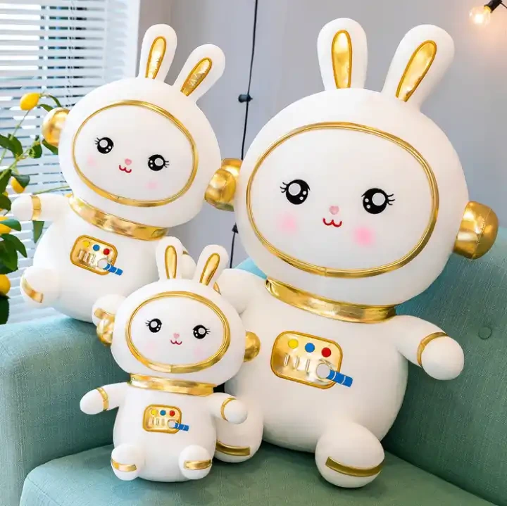 Cute Space Rabbit Plush Stuffed Animal Bunny Toy Wear Astronaut Clothes Soft Doll Kids Toys Gift 1