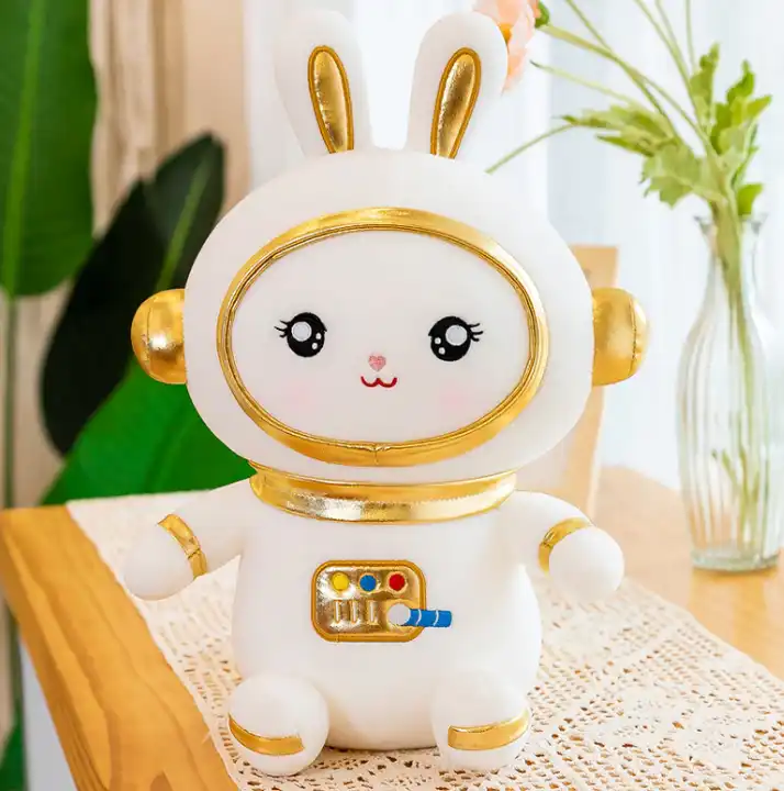 Cute Space Rabbit Plush Stuffed Animal Bunny Toy Wear Astronaut Clothes Soft Doll Kids Toys Gift 4
