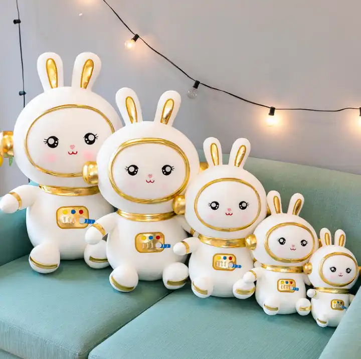 Cute Space Rabbit Plush Stuffed Animal Bunny Toy Wear Astronaut Clothes Soft Doll Kids Toys Gift 6