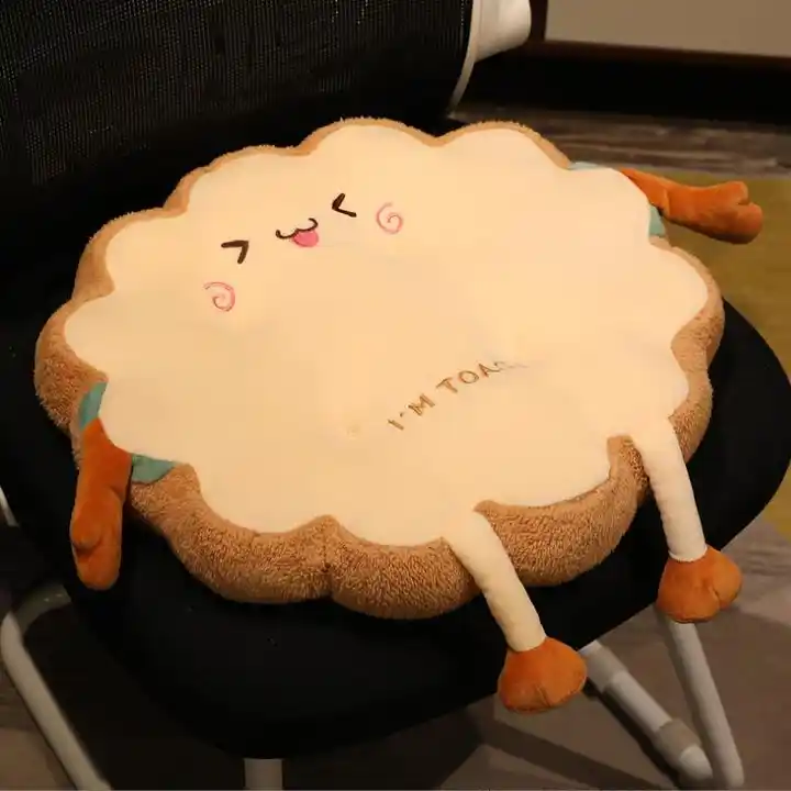 Cartoon Cute Toast Plush Bread Soft Stuffed Food Pillow Plush Toys Petal Toast Cushion For Office Chair Seat 4