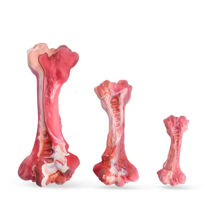 Tough Dog Bone Toys Beef Flavor Durable Teeth Clean Rubber Molar Stick Pet Dogs Chew Toy for Aggressive Chewers Large Br 2