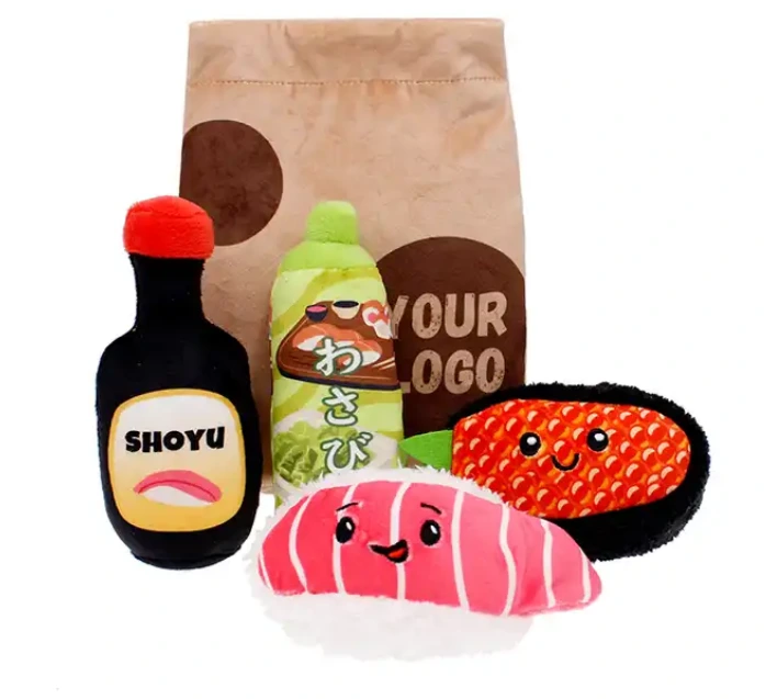 Famipet Custom Fast Food Lunch Pack Series Stuffed Plush Pet Toy Dog Squeaky Toys for Pet 1