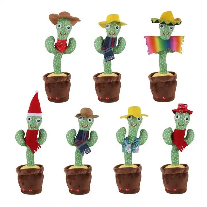 2023 The Most Popular Children Plush Toys Singing Dancing Funny Shakeology Stuffed Dancing Cactus Plush Electric Toys 1