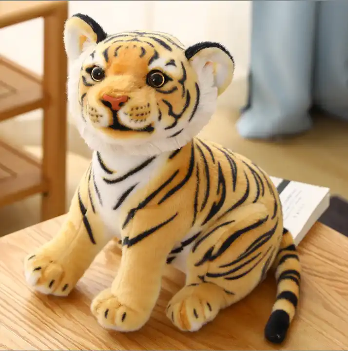 Simulation Tiger Stuffed Animal Plush Toy Cute White Tiger Plush Mascot Toys Plushie 5