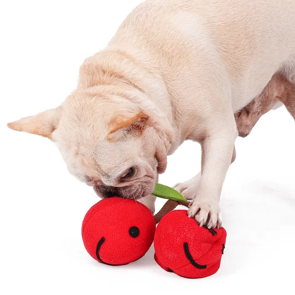 dog toys for aggressive chewers,Wholesale Cherry balls design comfortable durable snuffle training dog funny puzzle toys 1