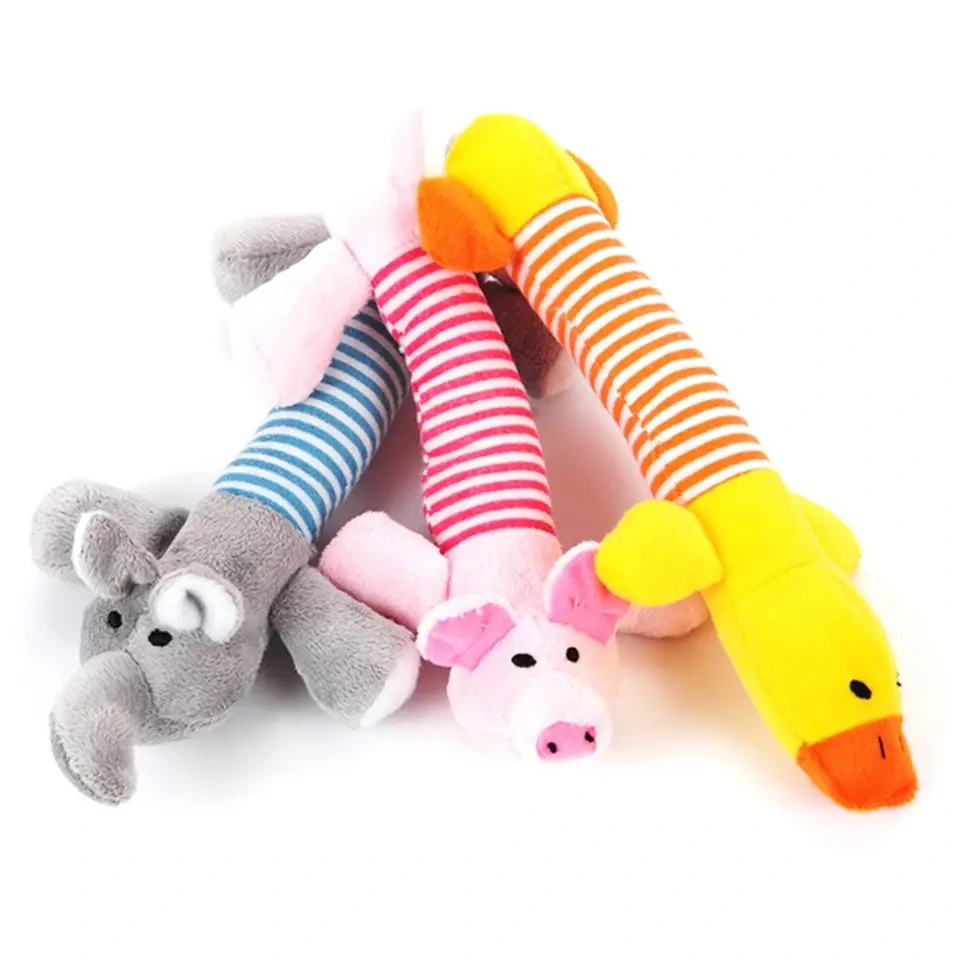 2023 Hot Selling New long strip animal shape Pet Toys Squeaky Plush Pet Toy Pet Supplies 1