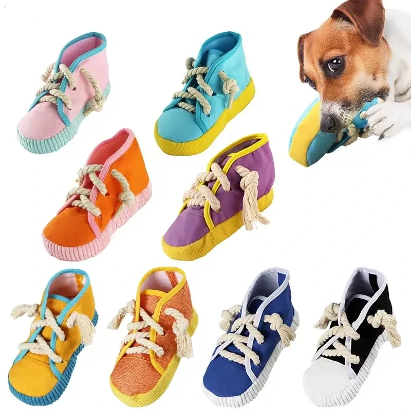 Dog Chew Shoe Toy Dog Squeaky Chew Toy Funny Shoes Sound Toy Slipper Pet Supplies 1