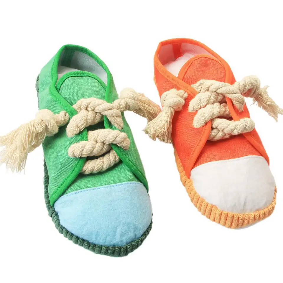 Dog Chew Shoe Toy Dog Squeaky Chew Toy Funny Shoes Sound Toy Slipper Pet Supplies 3