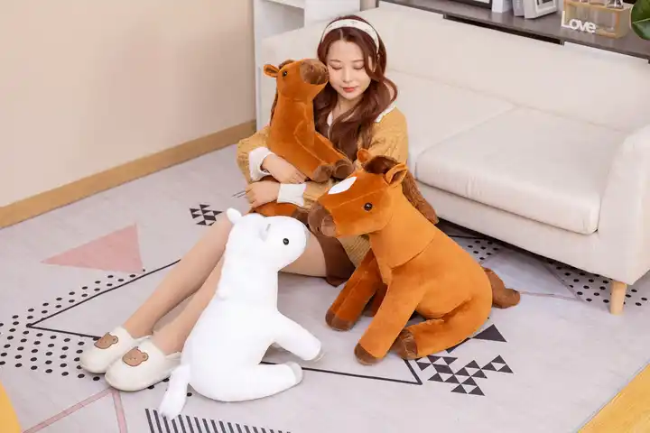 Wholesale High Quality Stuffed Plush Animal Horse Toys Stuffed Soft Farm Toy Horse Toy 7