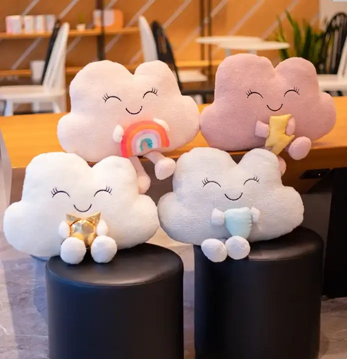 Nordic Style Rainbow Clouds Plush Pillow Cushion Baby Comfort Toy Home Sofa Room Bay Window Home Decor 1