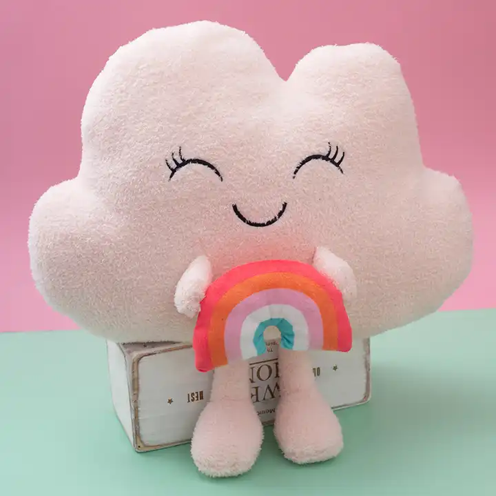 Nordic Style Rainbow Clouds Plush Pillow Cushion Baby Comfort Toy Home Sofa Room Bay Window Home Decor 4