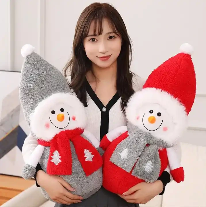 Christmas Plush Snowman Doll Toy Merry Christmas Tree Decorations For Home Xmas Ornaments Toys 1