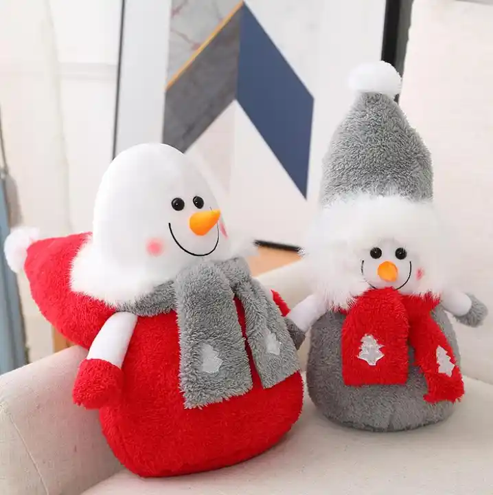 Christmas Plush Snowman Doll Toy Merry Christmas Tree Decorations For Home Xmas Ornaments Toys 5