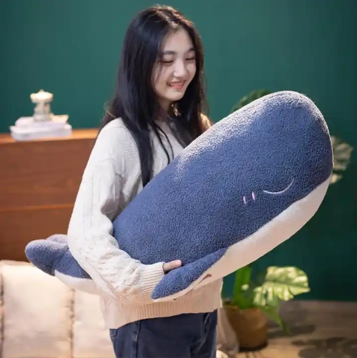 Cute Super Soft Blue Whale Plush Toys Stuffed Sea Animals Pillow Lovely Fish Dolphin Dolls Pillow For Girls Gifts 1