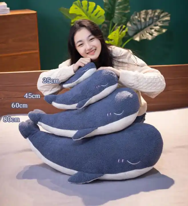 Cute Super Soft Blue Whale Plush Toys Stuffed Sea Animals Pillow Lovely Fish Dolphin Dolls Pillow For Girls Gifts 5