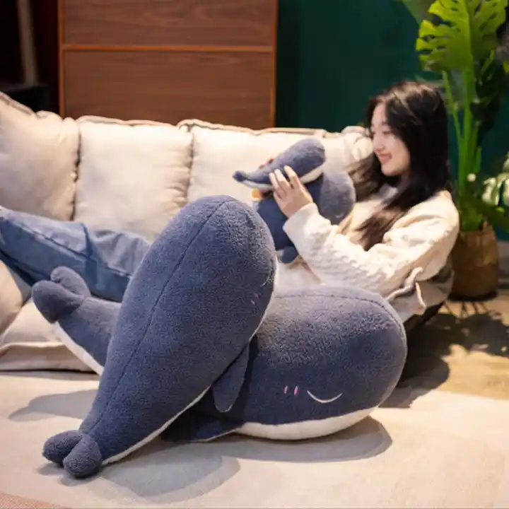 Cute Super Soft Blue Whale Plush Toys Stuffed Sea Animals Pillow Lovely Fish Dolphin Dolls Pillow For Girls Gifts 4