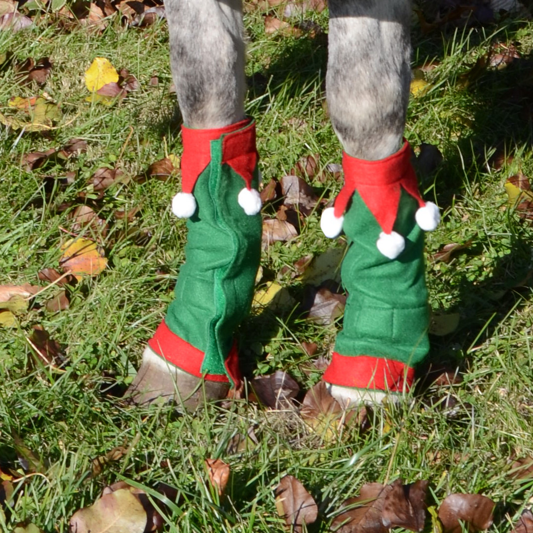 Holiday Horse Wear, Set Of Four Elf Leg Wraps 3