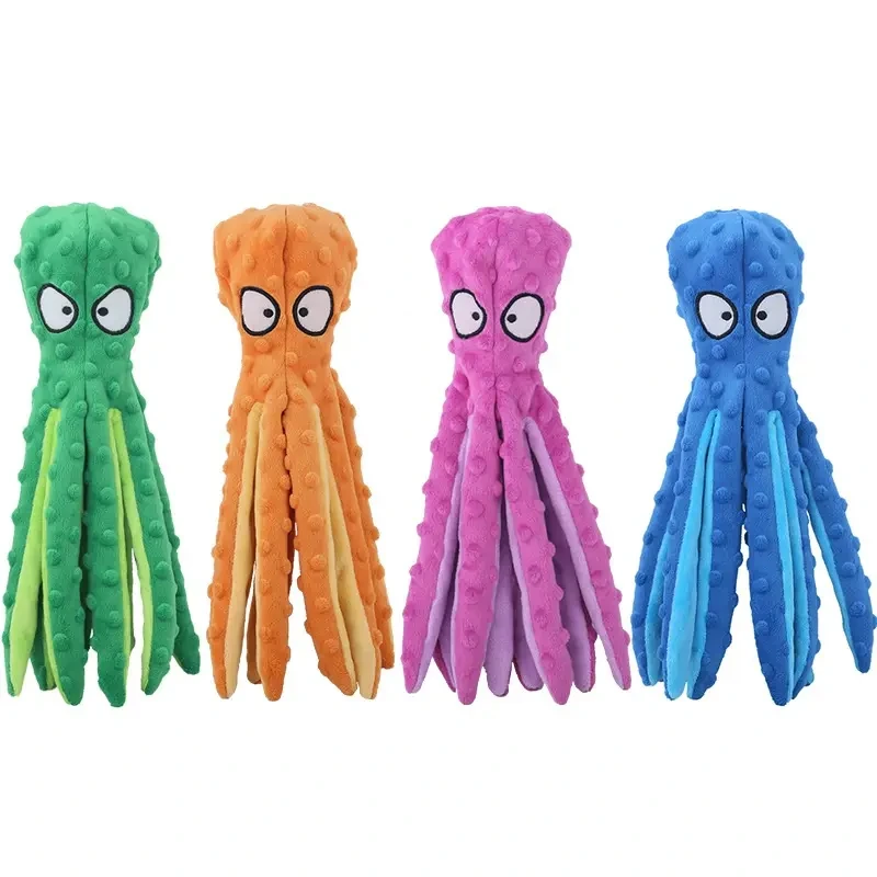 Wholesale Pet Toy Squeaky Plush Soft Toy Octopus Plush Dog Toy 1