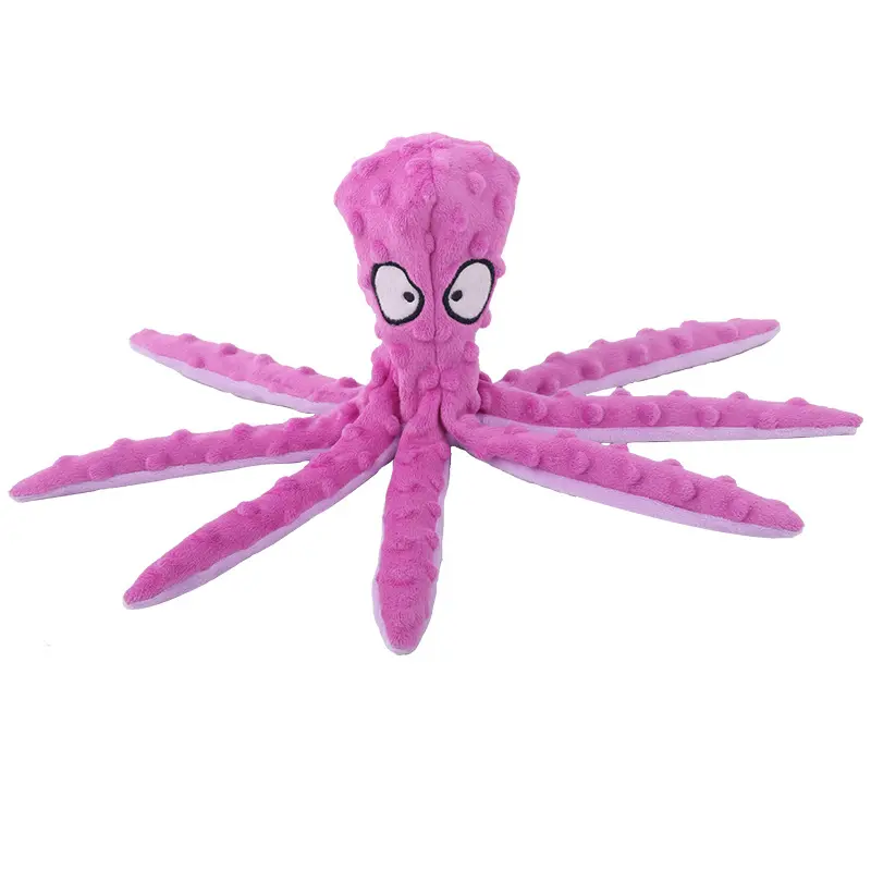 Wholesale Pet Toy Squeaky Plush Soft Toy Octopus Plush Dog Toy 4