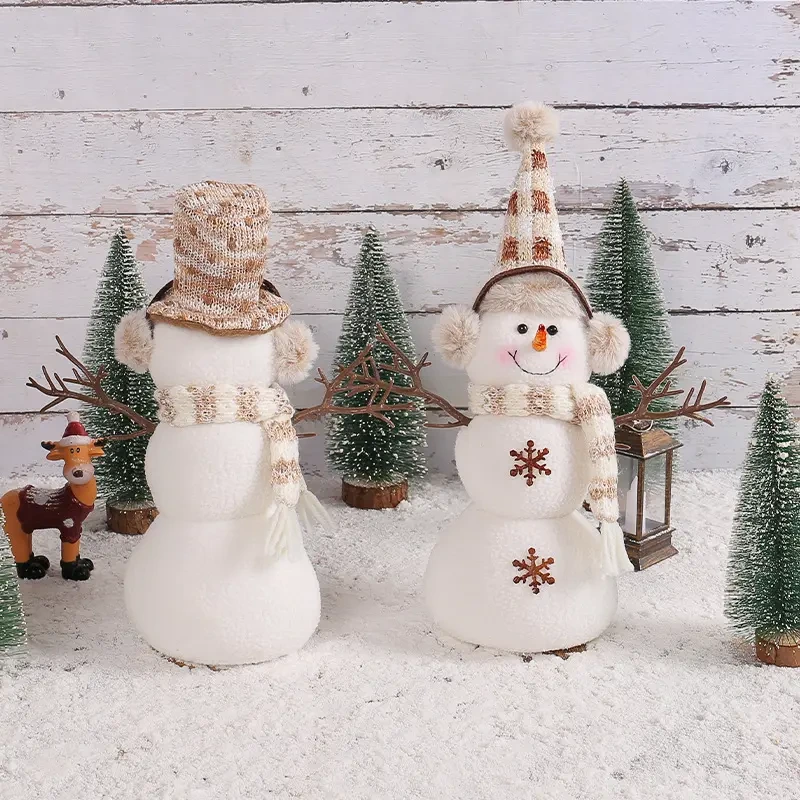 Christmas Snowman Figure 2023 Christmas Decoration Table Decoration Christmas Scene Layout 1