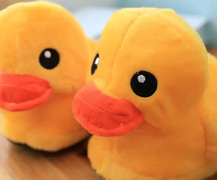 Winter Slippers Plush Yellow Duck Slippers Warm Indoor Plush Cartoon Shoes Furry Slides Women Slippers 5